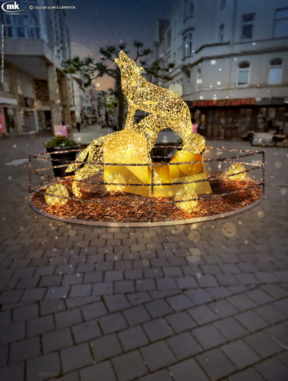 Lichttier Wolf