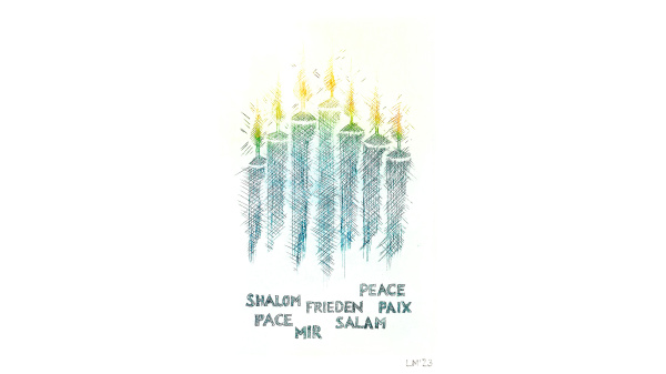 PEACE III (© Louise Muerth, München; Kaltnadeldradierung 2023)