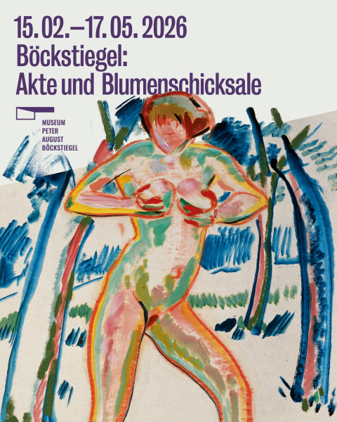 eter August Böckstiegel, Akt im Freien, 1914, Öl und Deckfarben auf Papier, Kunsthalle Bielefeld