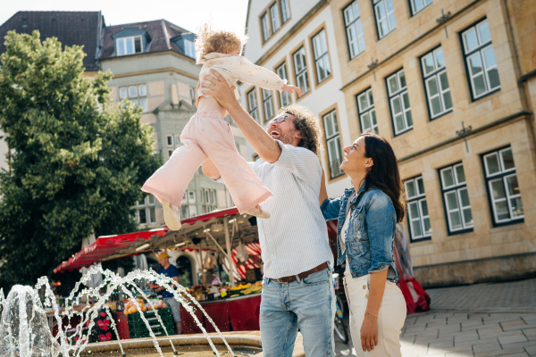 Eine Familie in der Altstadt
