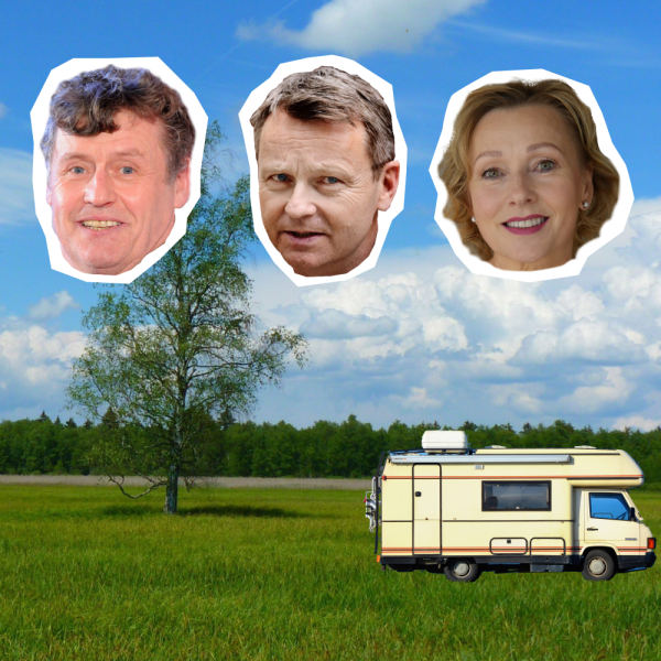 Camping Hintergrund mit Darstellung der Schauspieler